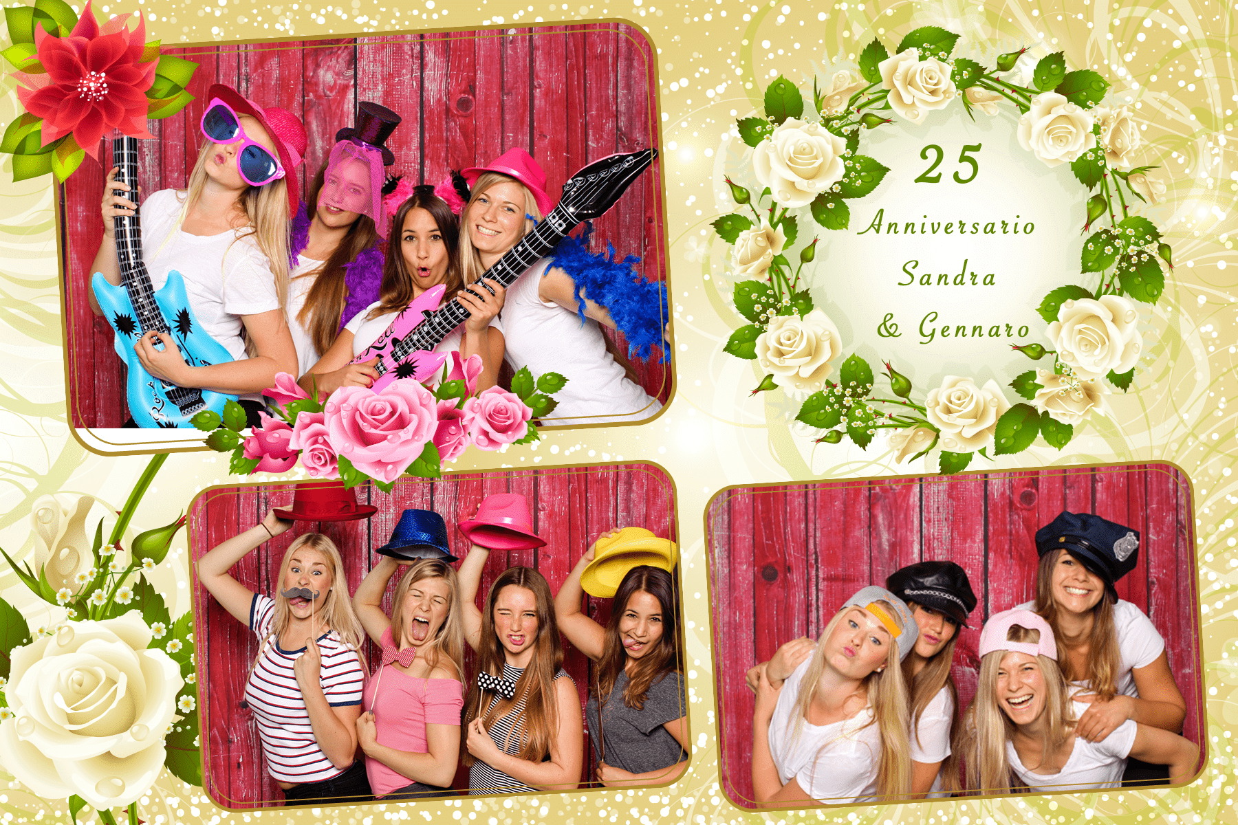 Druck-Design für die Fotobox Goldrausch