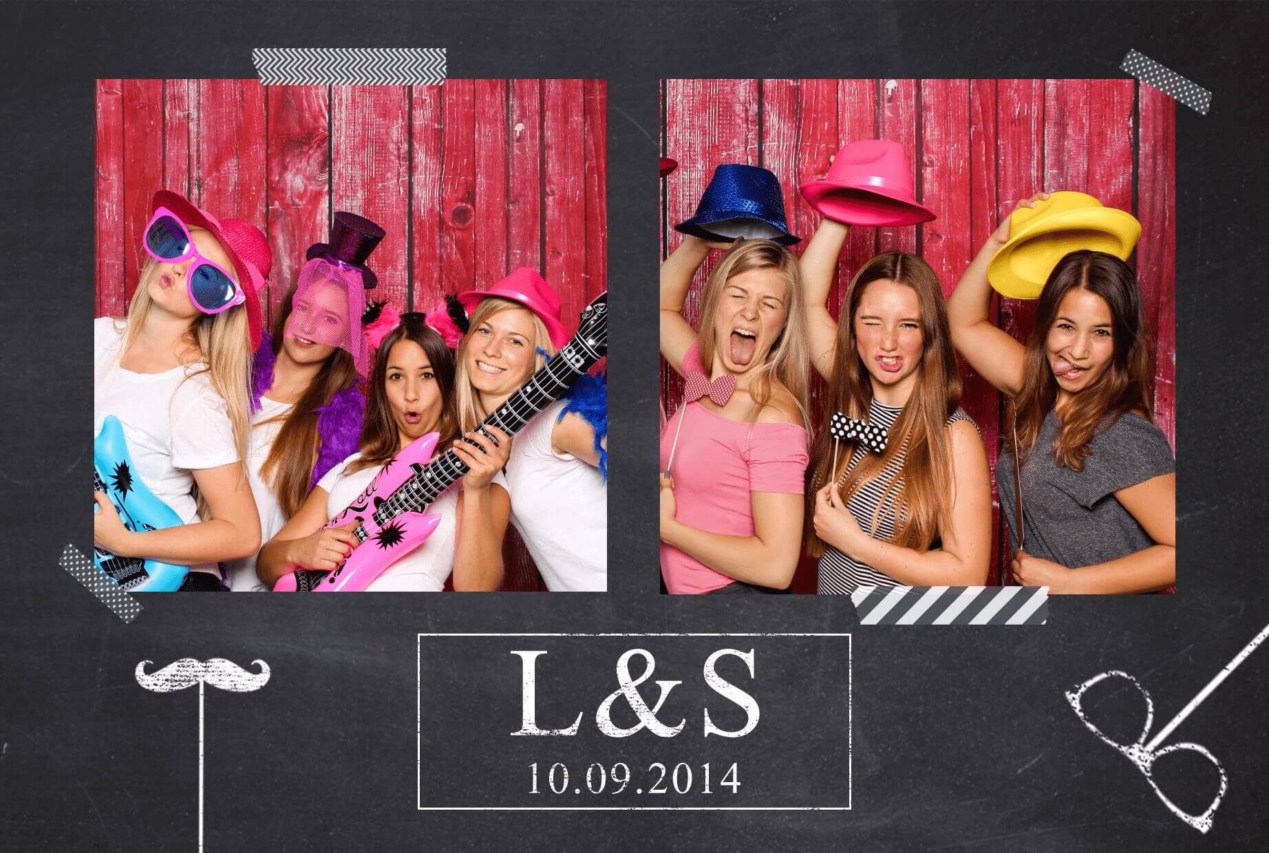 Druck-Design für die Fotobox 24 "blackboard" (quer)